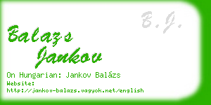 balazs jankov business card